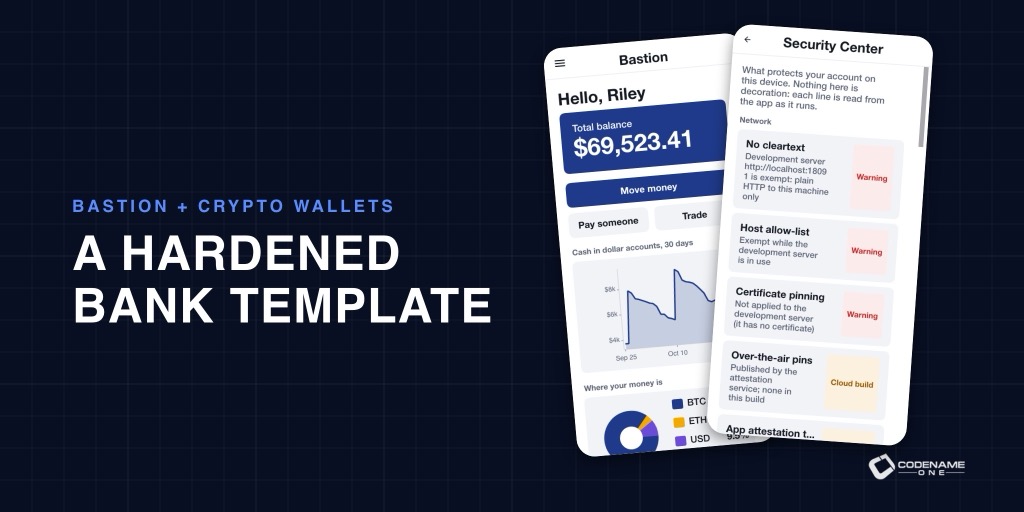 The Bastion banking app and its Security Center